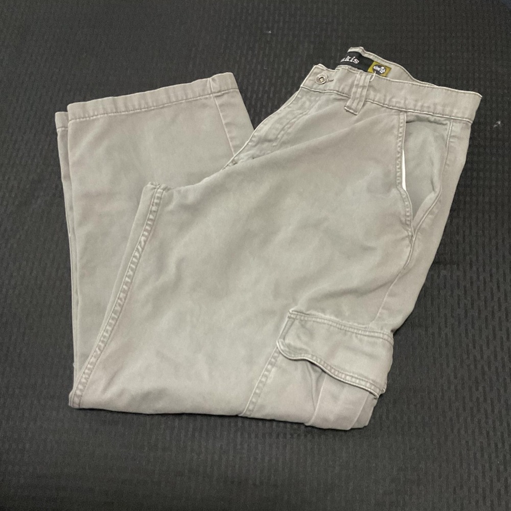Levi's Silvertab Pants Mens True-31x28 Gray Cargo Khakis Relaxed Cotton Casual
